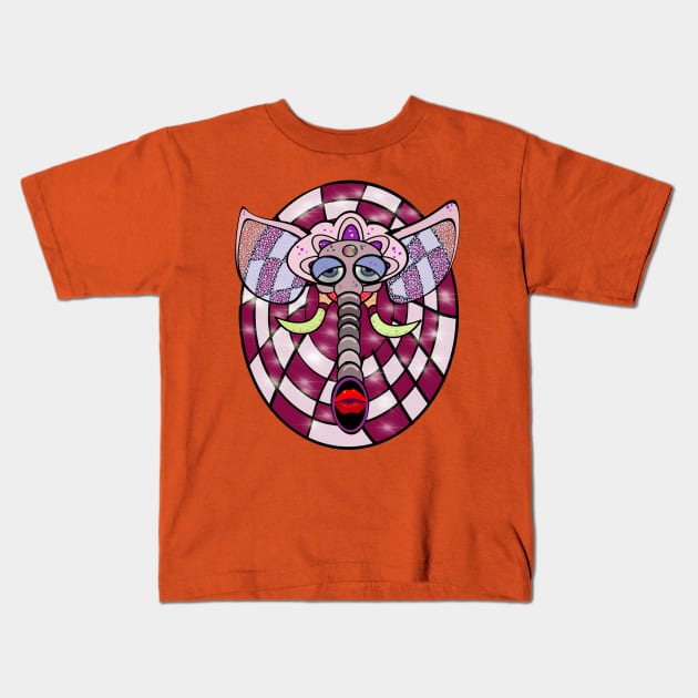 Sleepy Space Elephant Kids T-Shirt by Zenferren